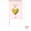 "Golden Heart" pink planner